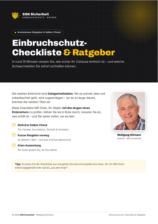 Vorschau: SSK Einbruchschutz-Checkliste als PDF